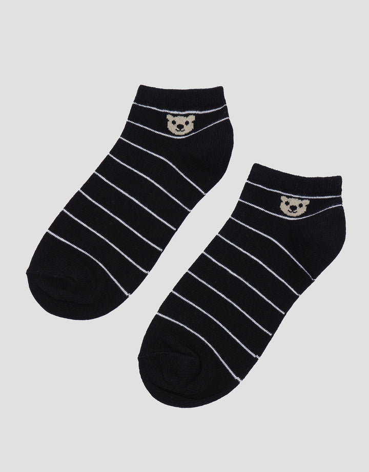 Nevada Ankle Bear Stripe Kaos Kaki Wanita