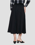 Annisa Soft Twill Panel Flare Rok Maxi Wanita