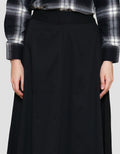 Annisa Soft Twill Panel Flare Rok Maxi Wanita