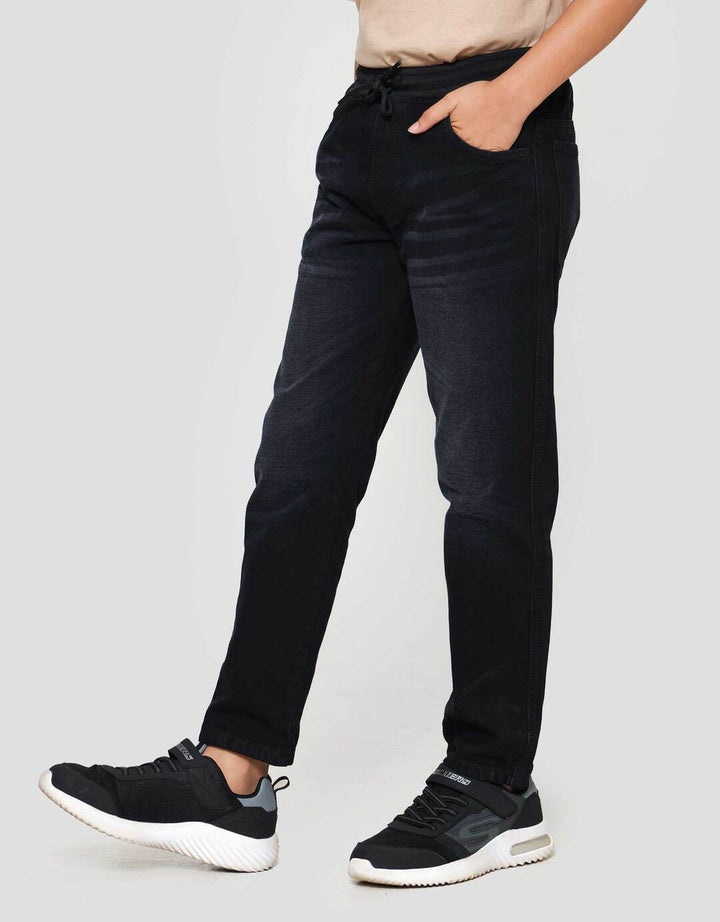 Nevada Wisker Regular Ribbed Waistband Celana Denim Anak Laki-laki