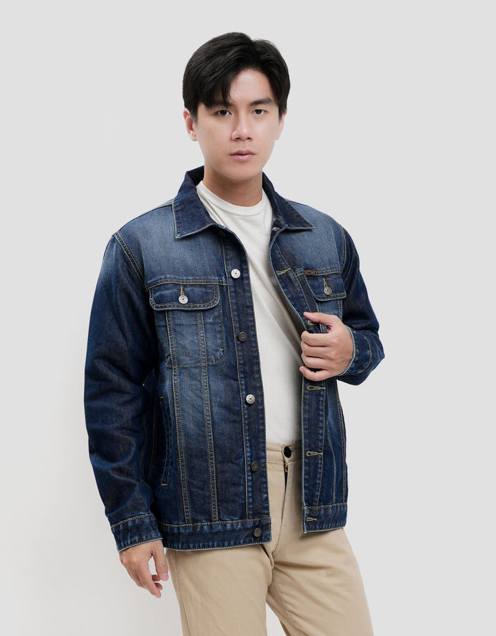 Lois Fashionable Jaket Denim Pria