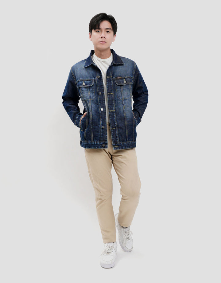 Lois Fashionable Jaket Denim Pria