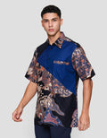 Arjuna Weda Hem Body Fit Daun Kemeja Batik Pria