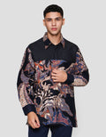Arjuna Weda Body Fit Daun Kemeja Batik Pria