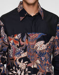 Arjuna Weda Body Fit Daun Kemeja Batik Pria
