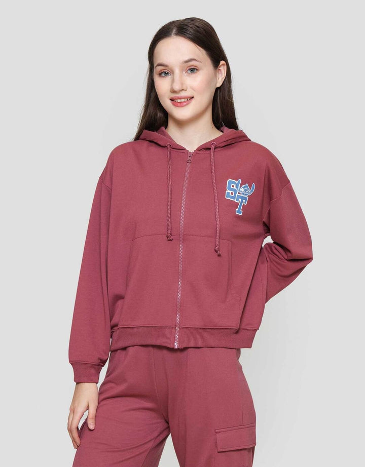 Disney Regular Print Stitch Jaket Wanita