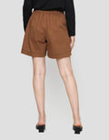Nevada Woven Basic Pleats Celana Pendek Wanita