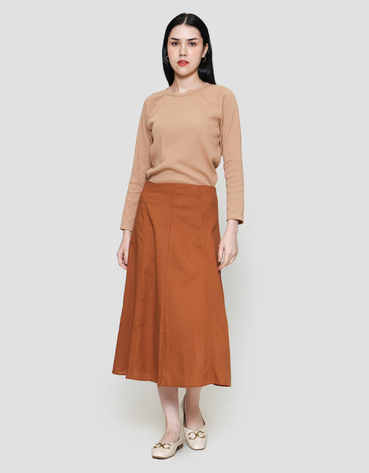 St. Yves Maxi Skirt Linen Panel A Line