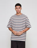 ZES Textured Striped Ronan Kaos Pria RONAN