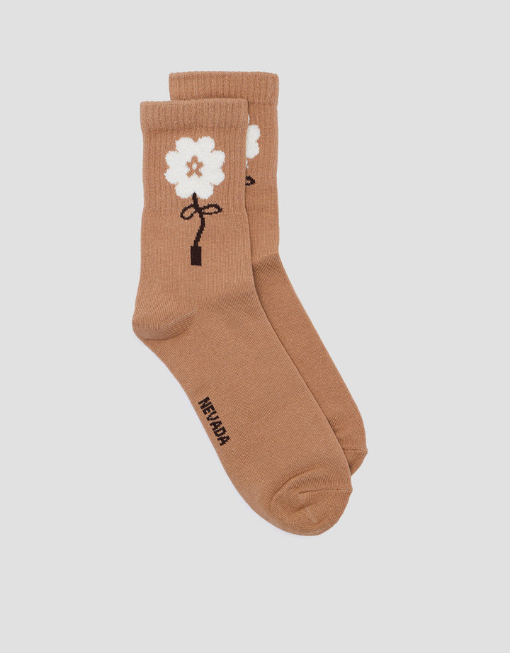 Nevada Quarter Flower Kaos Kaki Wanita