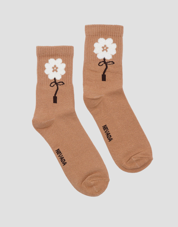 Nevada Quarter Flower Kaos Kaki Wanita