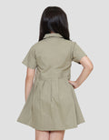 Little M Baby Kanvas Pocket Midi Dress Anak Perempuan
