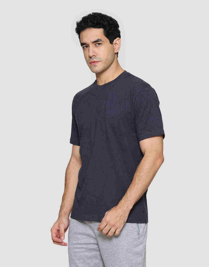 T Zone Full Print Theme Geographic Mark Men's Short Sleeve T-Shirt