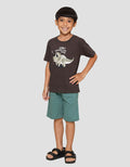 Little M Snoring Triceratop Kaos Anak Laki-laki