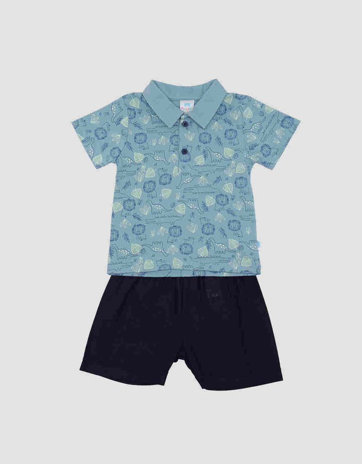 Pipiniko Safari Print Set Pakaian Anak Laki-laki