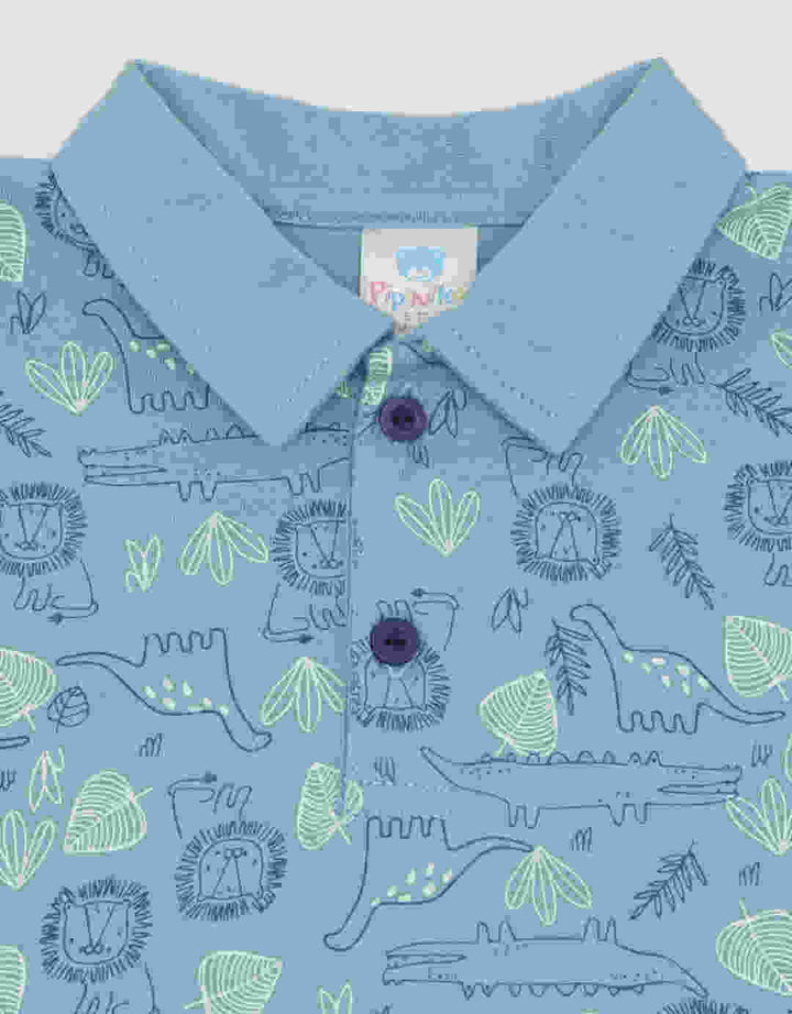 Pipiniko Safari Print Set Pakaian Anak Laki-laki