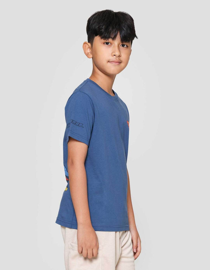 Character Superman Logo Print Blkg Kaos Anak Laki-laki