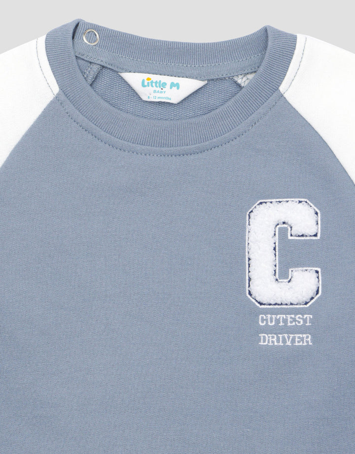 Little M Non Hoodie Raglan Chenille Sweater Bayi