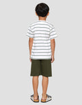 Little M Stripe M Monkey Pakaian Setelan Anak Laki-laki