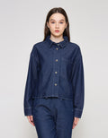 ZES Denim Boxy Kemeja Wanita PRDT002