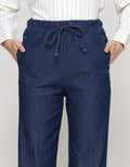 ZES Denim With Full Elastic Cullote Wanita PRDD005
