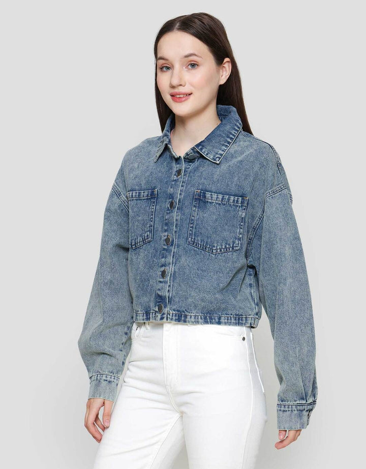 Nevada Vintage Jaket Denim Wanita