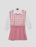 Nevada Vest Kotak Dress Anak Perempuan