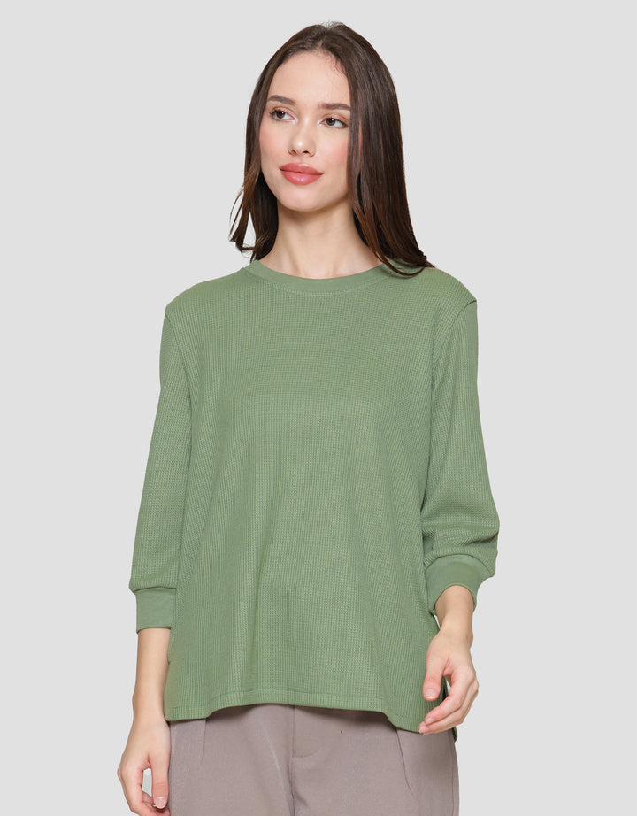 Connexion Waffle Plain Kaos Wanita