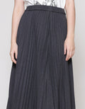 ZES Rok Pleats Wanita Midi MELWB003