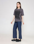 ZES Tank Print Kaos Oversize Wanita CRLVT030