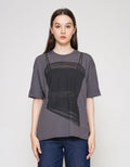 ZES Tank Print Kaos Oversize Wanita CRLVT030
