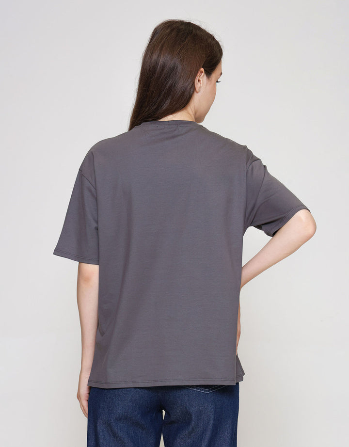 ZES Tank Print Kaos Oversize Wanita CRLVT030