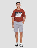 Nevada Knit Baggy Fit 3D Cargo Celana Pendek Pria