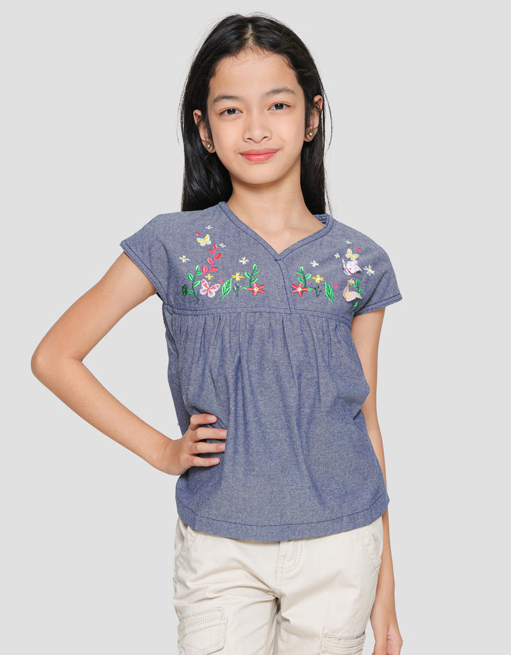 Cardinal Kids Girl Bordir Bunga Blouse Anak Perempuan