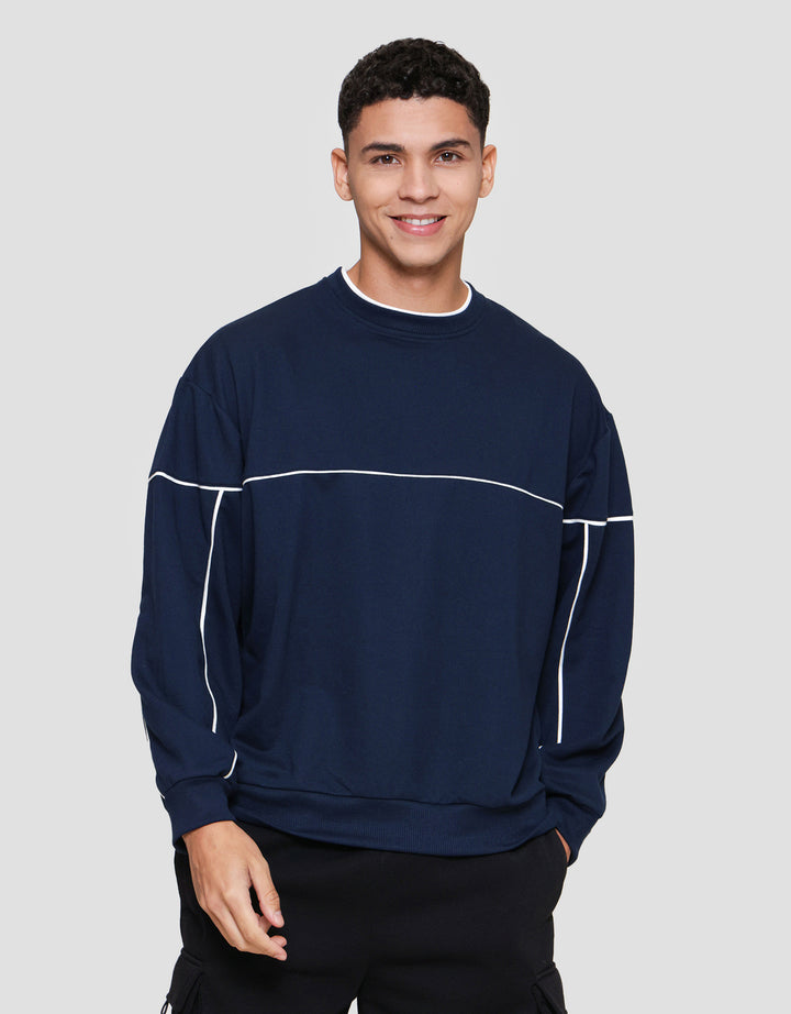 Nevada Cut And Sewn With Pipping Sweater Pria