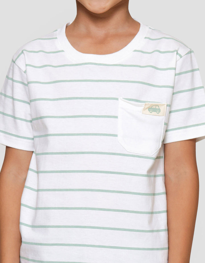 Little M Salur Kantong Patch Kaos Anak Laki-laki