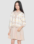 Nevada Diamond Print Dress Hoodie Anak Perempuan