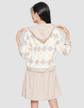 Nevada Diamond Print Dress Hoodie Anak Perempuan