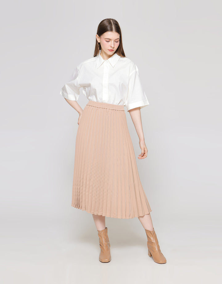ZES Rok Pleats Wanita Midi MELWB003