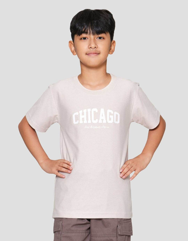 Nevada Texture Print Chicago Kaos Anak Laki-laki