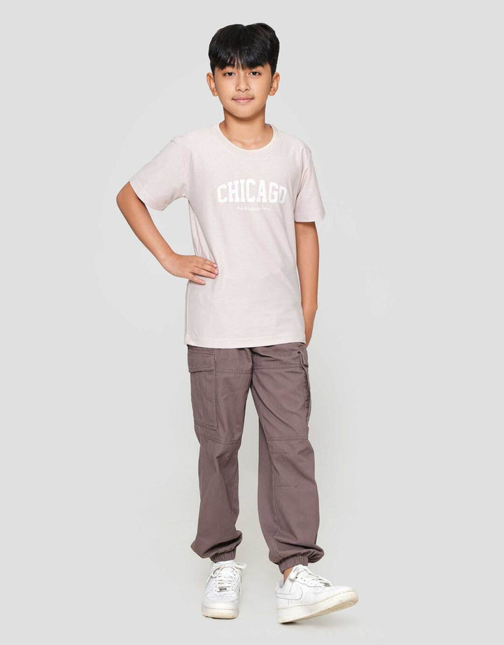Nevada Texture Print Chicago Kaos Anak Laki-laki