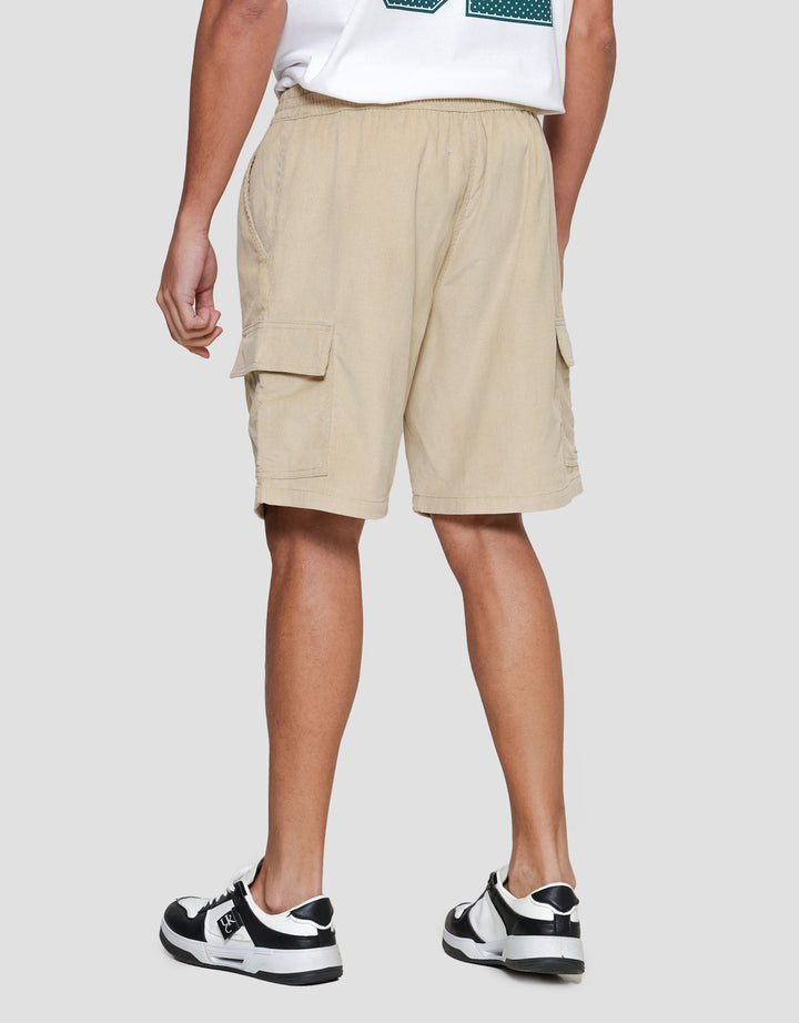 Nevada Woven Side Cargo Corduroy Celana Pendek Pria