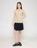 ZES Knit Top With Gold Kaos Wanita DTRTP007