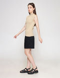 ZES Knit Top With Gold Kaos Wanita DTRTP007
