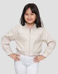 Little M Stripe Manset Jaket Anak Perempuan