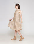 ZES Tier Sleeveless Midi Dress Wanita TSBDD002
