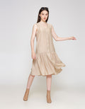 ZES Tier Sleeveless Midi Dress Wanita TSBDD002