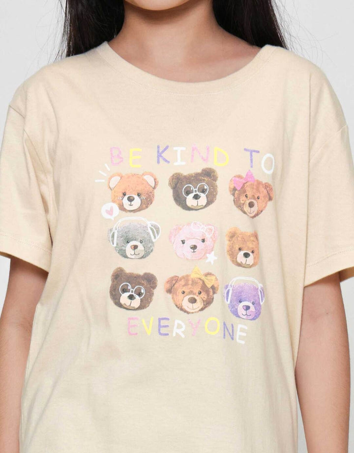 Nevada Bear Be Kind 3 Kaos Anak Perempuan
