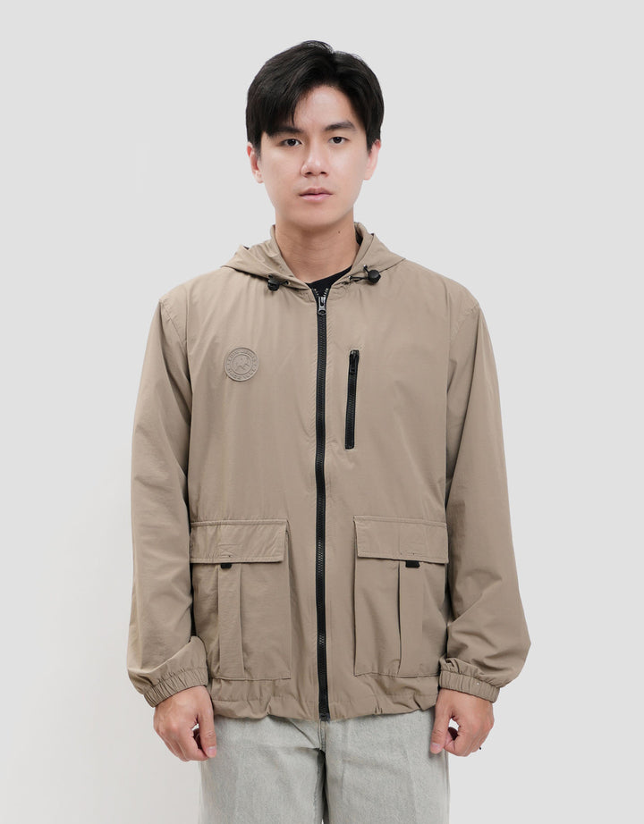 Lois Nylon Jaket Hoodie Pria