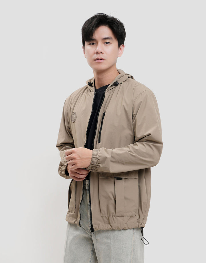 Lois Nylon Jaket Hoodie Pria